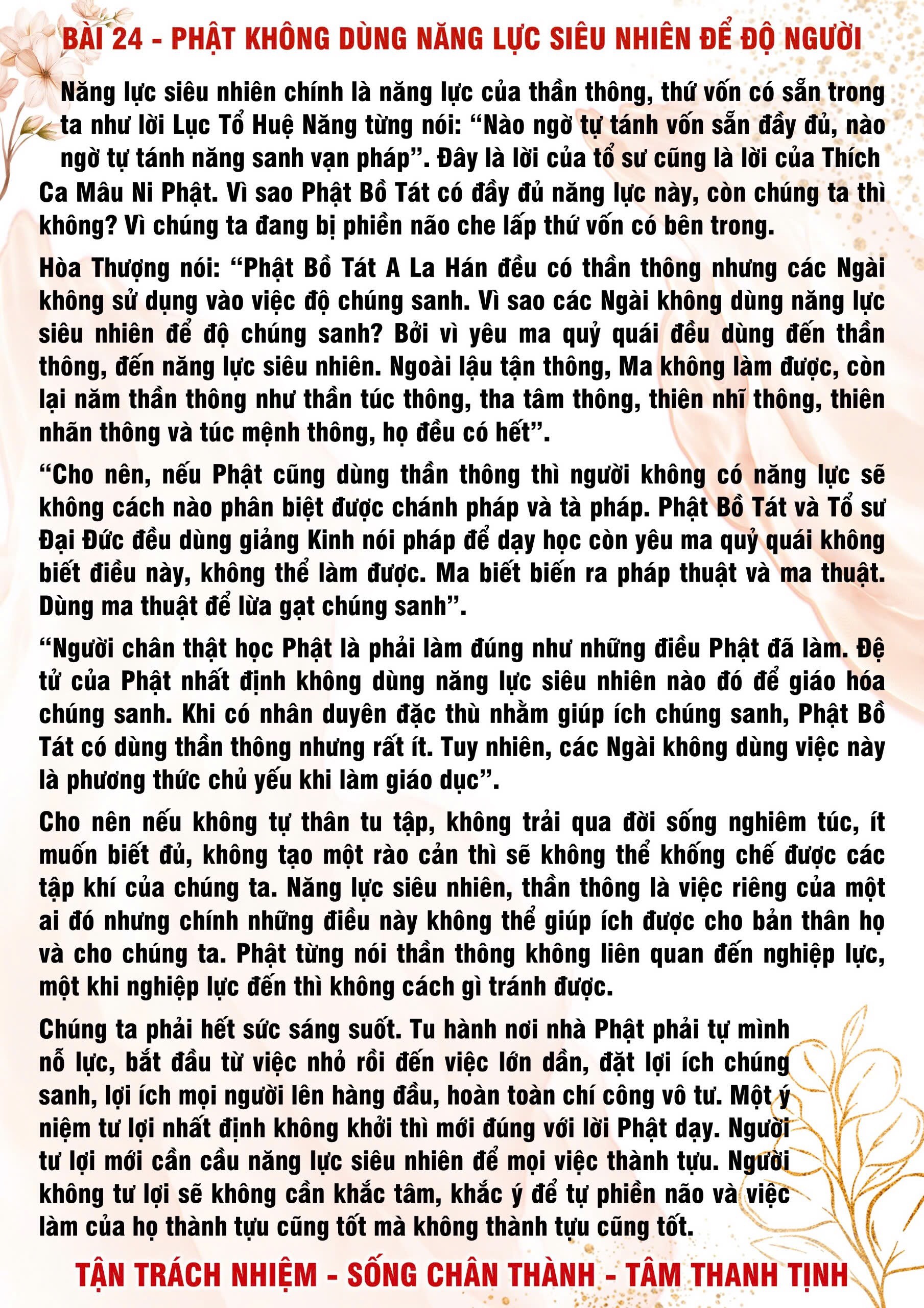 24 · PHTT - Phật Không Dùng Năng Lực Siêu Nhiên Để Độ Người - 24